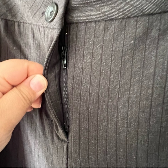 NWT Penningtons stretch bootcut petite dress pant low rise size 18 grey stripe - Picture 11 of 12